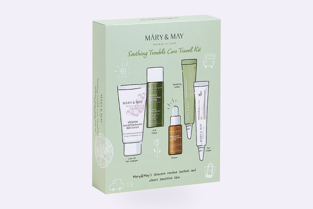 MARY & MAY Soothing Trouble Care 5-Piece Travel Kit
