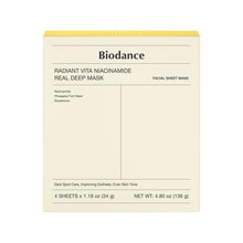 Biodance Radiant Vita Niacinamide Real Deep Mask 34g x 4ea image 1