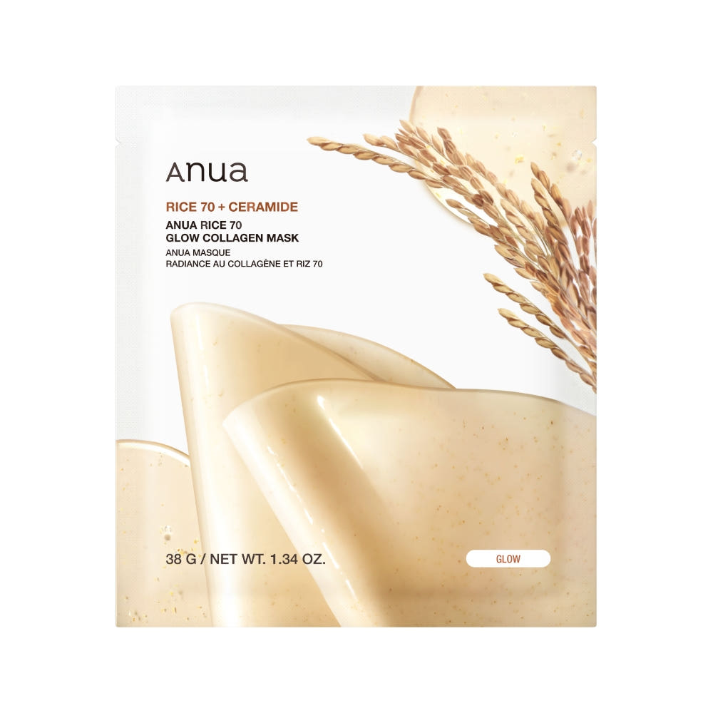 Anua Rice 70 Glow Collagen Mask (4P)
