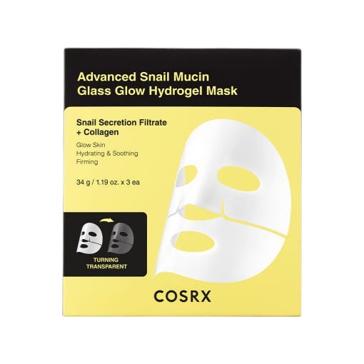 Cosrx Advanced Snail Mucin Glass Glow Hydrogel Mask 34g x 3ea