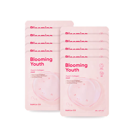 Banila Co Blooming Youth Peach Collagen Mask Sheet 20ml x 10ea