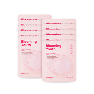 Banila Co Blooming Youth Peach Collagen Mask Sheet 20ml x 10ea