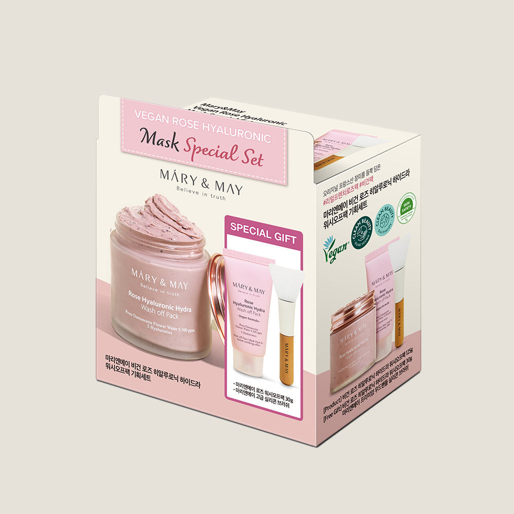Mary & May Vegan Rose Hyaluronic Mask Special Set (125g+30g)