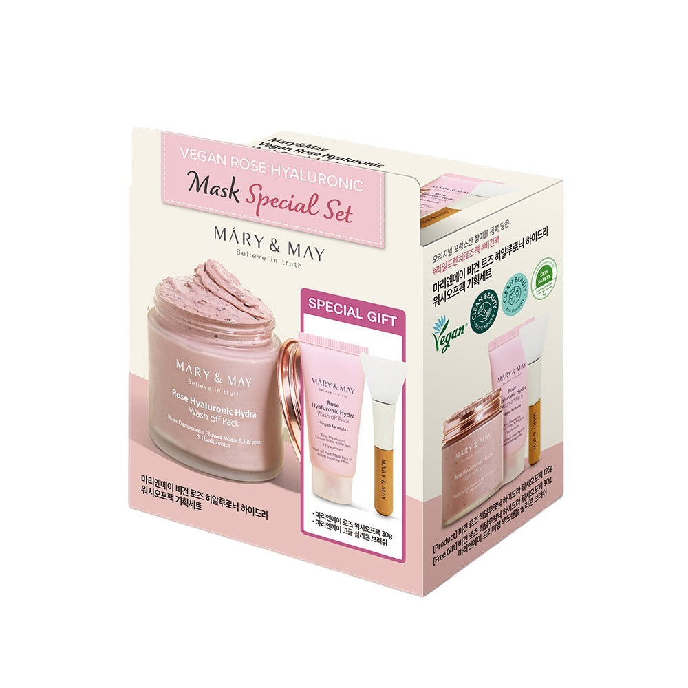 Mary & May Vegan Rose Hyaluronic Mask Special Set (125g+30g)