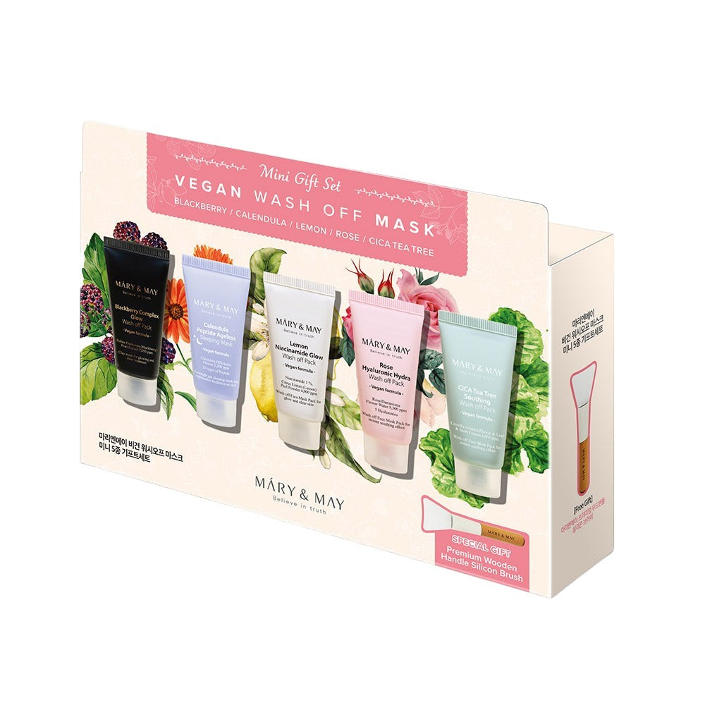 Mary & May Vegan Wash Off Mask Mini Gift Set (30g x 5)
