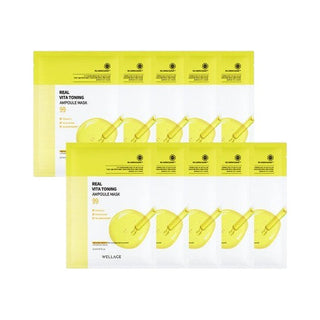 Wellage Real Vita Toning Ampoule Mask Sheet 20ml x 10p