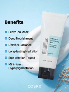 COSRX Ultimate Nourishing Rice Overnight Spa Mask 60ml image 3