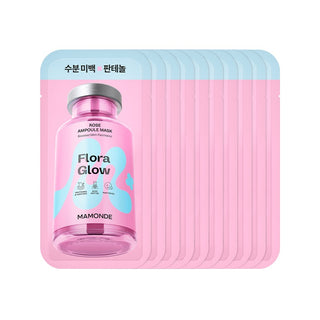 Mamonde Flora Glow Rose Ampoule Mask 23ml x 10ea