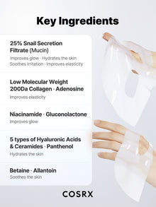 Cosrx Advanced Snail Mucin Glass Glow Hydrogel Mask 34g x 3ea image 4