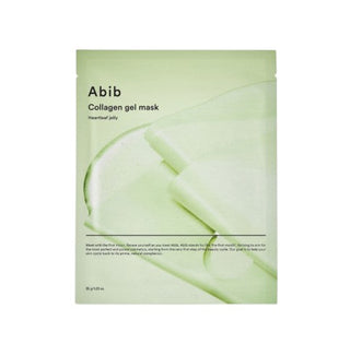 Abib Collagen Gel Mask 35g X 10ea Heartleaf Jelly on white background