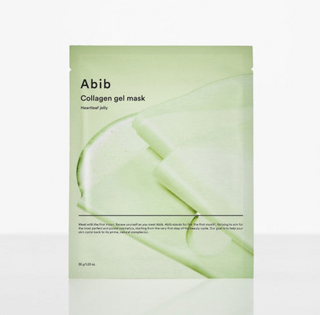 Abib Collagen Gel Mask 35g X 10ea Heartleaf Jelly on white background