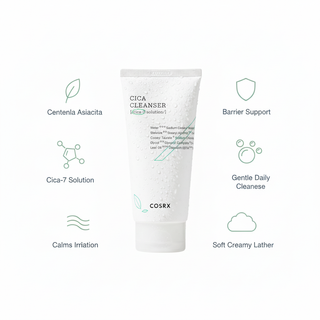 COSRX Pure Fit Cica Cleanser Benefits Infographic
