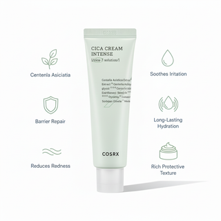 COSRX Pure Fit Cica Cream Intense Benefits Infographic