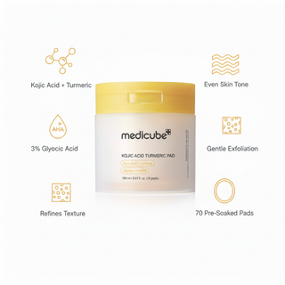 Medicube Kojic Acid Turmeric Pad Benefits Infographic