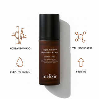 Melixir Vegan Bamboo Hydration Serum – Educational Infographic