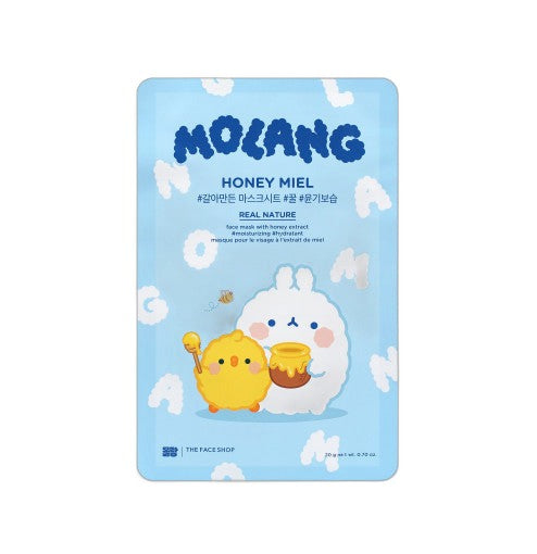 The Face Shop Real Nature Honey Face Mask Set 20gx10ea (Molang Edition)